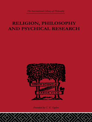 cover image of Religion, Philosophy and Psychical Research